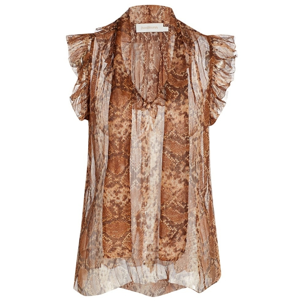 ❗SOLD❗NWT Zimmermann Wild Botanica Silk Top